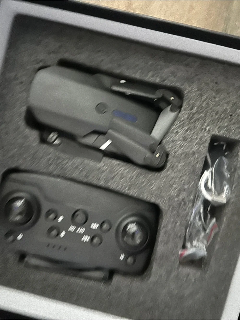 Foldable Black Camera Drone with HD Gimbal Camera - Unknown Brand